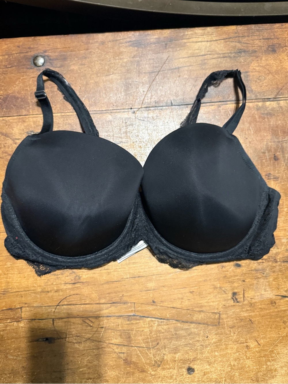 Victoria’s Secret black lined Demi bra 38DD